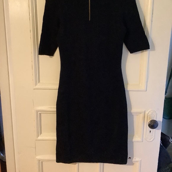 Black Gerard Darel Knit Bodycon Dress - Picture 4 of 4